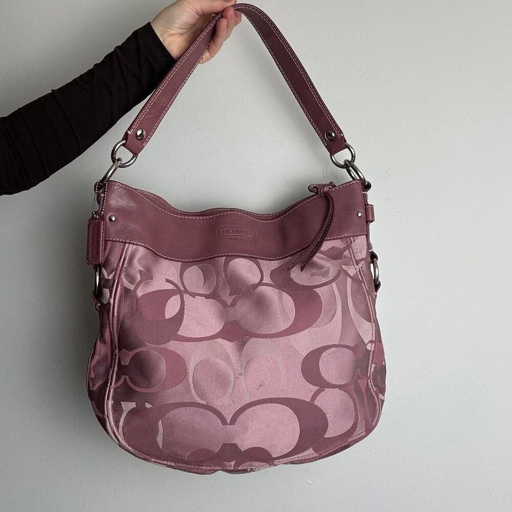 Coach Pink Signature Shoulder Bag